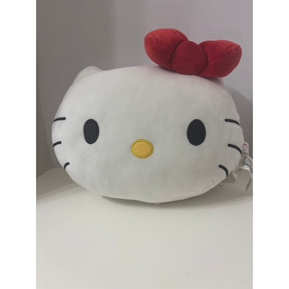 Sanrio Hello Kitty Plush Pillow Red Bow Soft Character Cushion